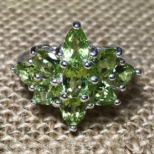Peridot and Sterling Silver Ring